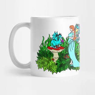 Pregnant Faerie and Dragon Mug